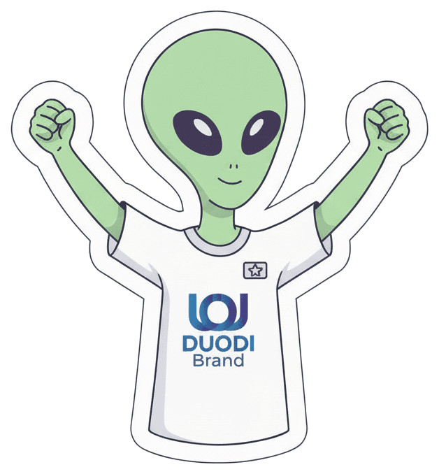 Alien con camiseta Duodi